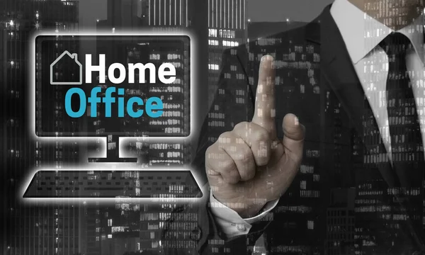 Home Office Concetto Mostrato Uomo Affari — Foto Stock