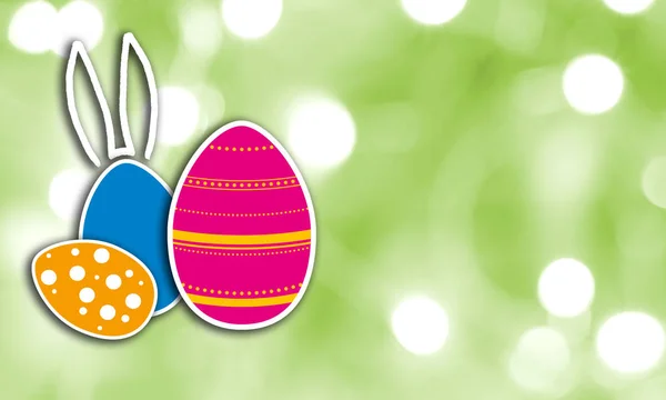 Easter Concept Green Background — Stock Photo, Image