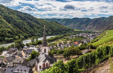 Ediger-Eller at the Moselle Rhineland-Palatinate Germany clipart