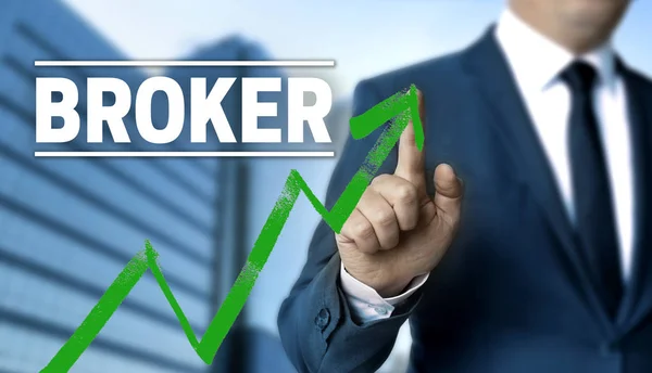 Broker concept wordt getoond door zakenman — Stockfoto