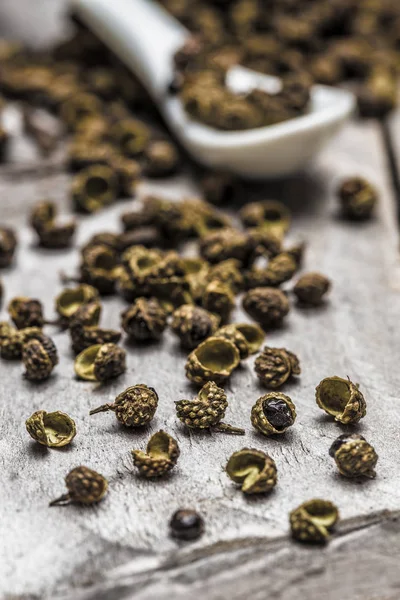 Dried green Szechuan pepper — Stock Photo, Image