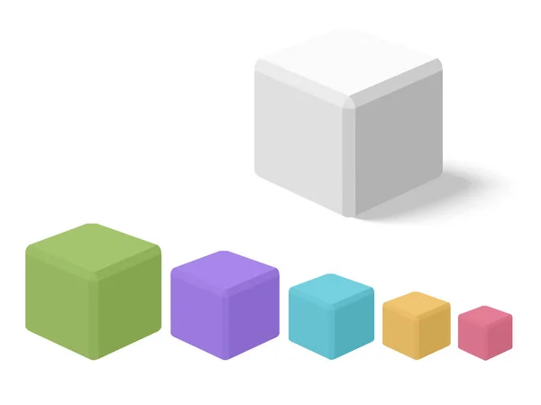 Cubos multicoloridos. Ilustração vetorial — Vetor de Stock