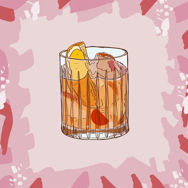 Altmodische Cocktail Illustrationssammlung Alkoholische Cocktails Handgezeichnet Vektor Illustration Set — Stockvektor