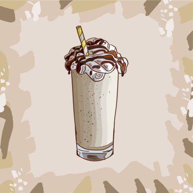Vanilyalı Milkshake tarifi. Menü öğesi kafe ya da Restoran taze süt içecek ile için. Sağlıklı yaşam için taze kokteyl.