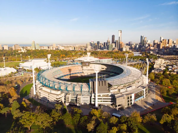 Melbourne Skyline Aerial with MCG — Stock Photo, Image