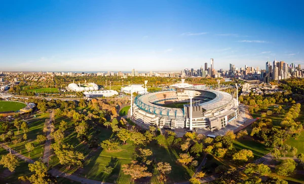 Antenę panoramę Melbourne Mcg — Zdjęcie stockowe