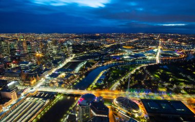 Melbourne gündoğumu görünümü