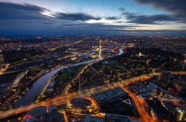 Melbourne gündoğumu görünümü