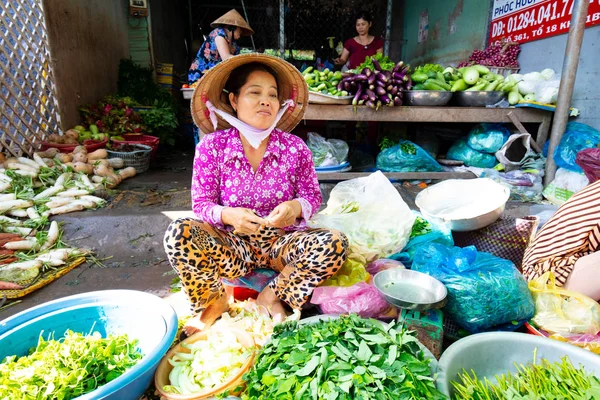 Cai Be Market Stall — Stock Photo, Image