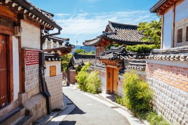 Güney Kore 'deki Bukchon Hanok Köyü