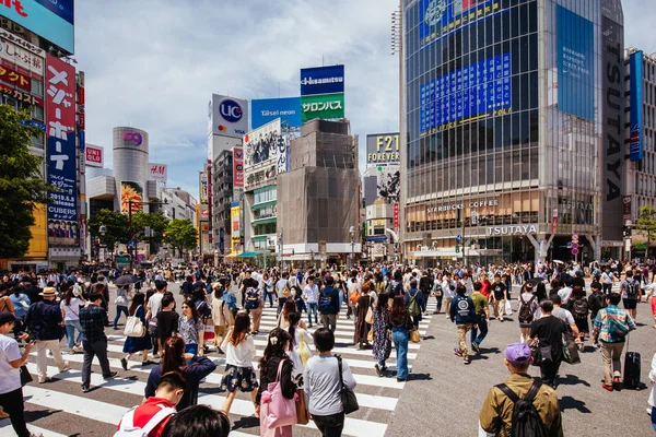 Shibuya átkelés Tokióban Japán — Stock Fotó