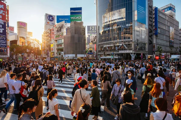 Shibuya átkelés Tokióban Japán — Stock Fotó