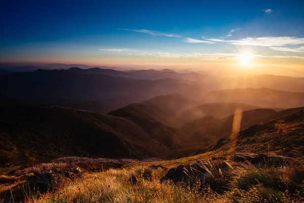 Mt Буллер панорамою заходу сонця — стокове фото