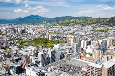 Kyoto Japonya'ya Havadan Bakış