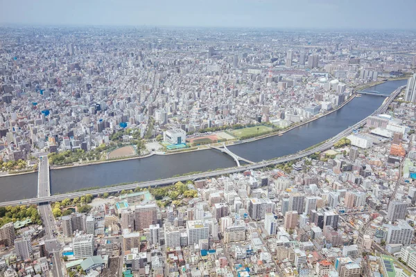Tokyo-flygvy i Japan — Stockfoto