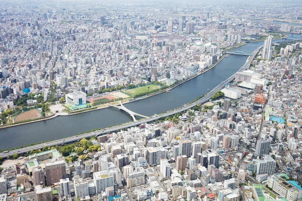 Vista aérea de Tóquio no Japão — Fotografia de Stock