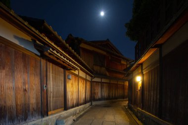 Kyoto Japonya 'da Higashiyama Bölgesi' nde sokak.