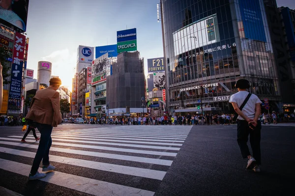 Shibuya Attraversando Tokyo Giappone — Foto Stock