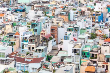 Ho Chi Minh Şehri üzerinde hava manzarası