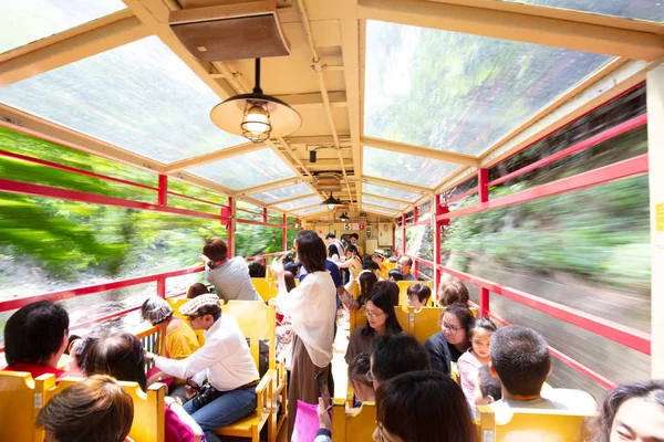 Le train romantique Sagano Kyoto Japon — Photo