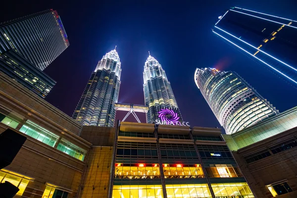 夜のマレーシアシティスカイライン — ストック写真
