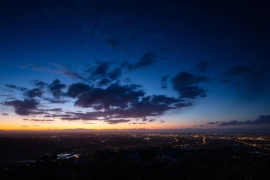 Yeni Zelanda'daki Cashmere Hill'den Christchurch üzerinden görüntüle
