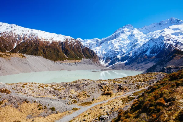 Tor doliny Hooker Mt Cook Nowa Zelandia — Zdjęcie stockowe