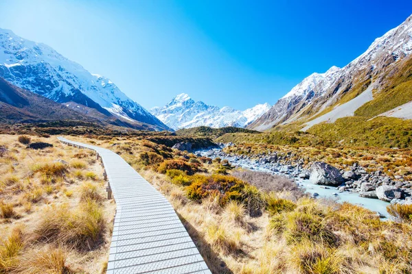 Hooker Valley Track Mt Cook New Zealand — 图库照片
