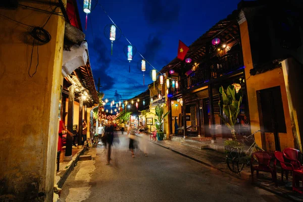 Hoi An Streets Po zmierzchu w Wietnamie — Zdjęcie stockowe