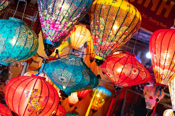 Hoi Um Lanternas Decorativas no Vietnã — Fotografia de Stock