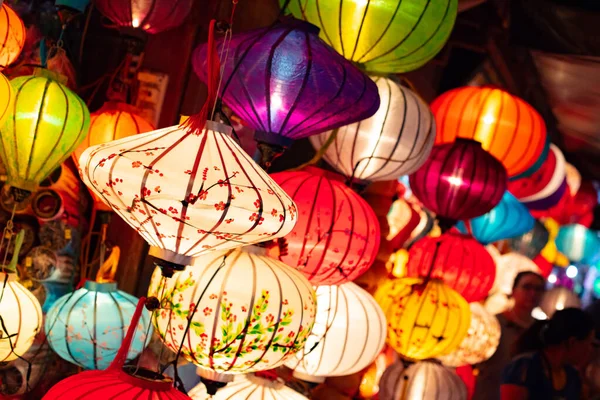 Hoi Um Lanternas Decorativas no Vietnã — Fotografia de Stock