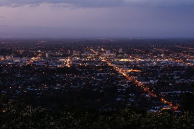 Christchurch 'de Sunset' te Cashmere Hill Gözcüsü