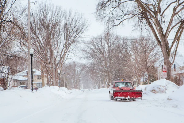 Χιονισμένοι δρόμοι Fargo USA — Φωτογραφία Αρχείου