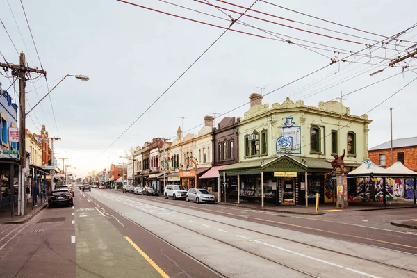 Brunswick St Architecture i Fitzroy Melbourne Australien — Stockfoto