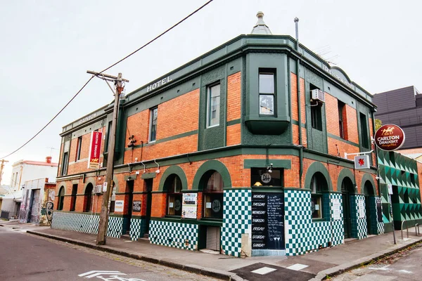 Brunswick St Architecture in Fitzroy Μελβούρνη Αυστραλία — Φωτογραφία Αρχείου