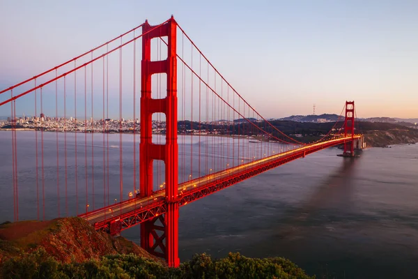 Golden Gate vista al tramonto — Foto Stock