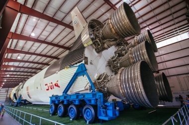 Satürn V Houston 'daki Uzay Merkezi' nde.