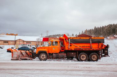 New Mexico 'daki kar küreme aracı Cloudcroft, ABD