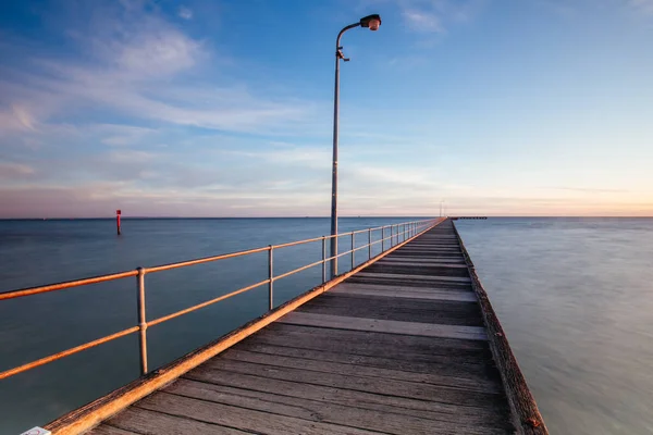 Roggen-Pier bei Sonnenaufgang in Australien — Stockfoto