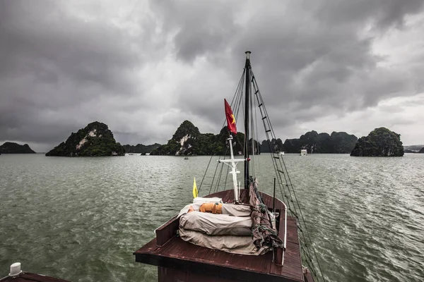 Stormy Ha Long Bay in Vietnam