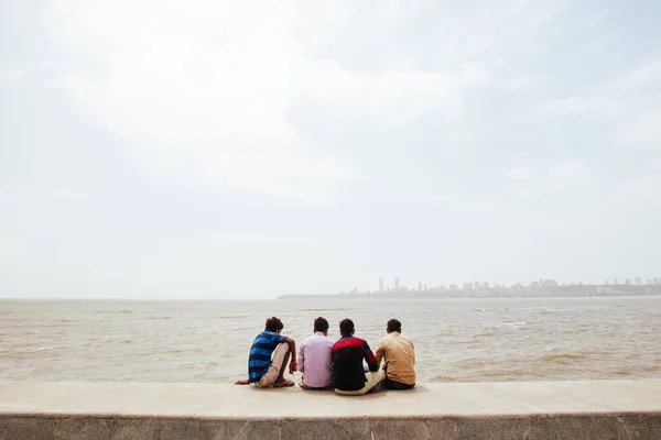 Marine Drive Life w Mumbaju Indie — Zdjęcie stockowe