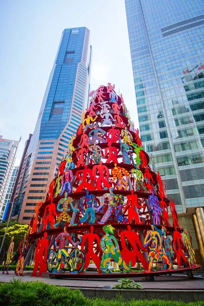 Singapore Momentum Sculpture in Asia — Stock Photo, Image