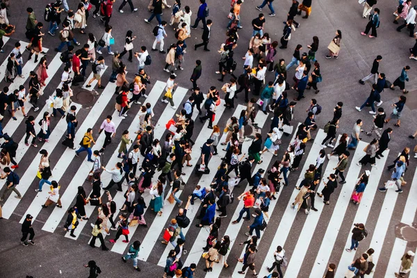 Shibuya Attraversando Tokyo Giappone — Foto Stock