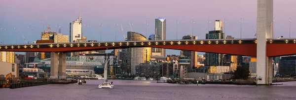 Melbourne Skyline au crépuscule à Victoria Australie — Photo