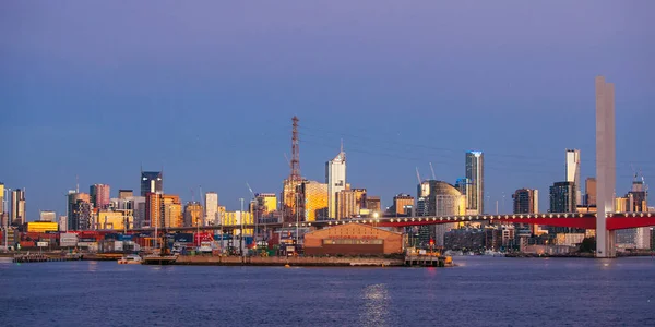 Melbourne Skyline at Dusk — Stock Photo, Image