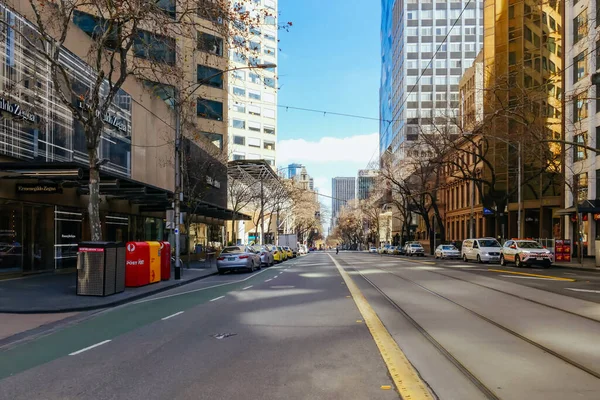 Coronavirüs Salgını Sırasındaki Sessiz Melbourne Sokakları — Stok fotoğraf