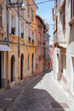 Slovenya 'daki Piran Arka Sokakları