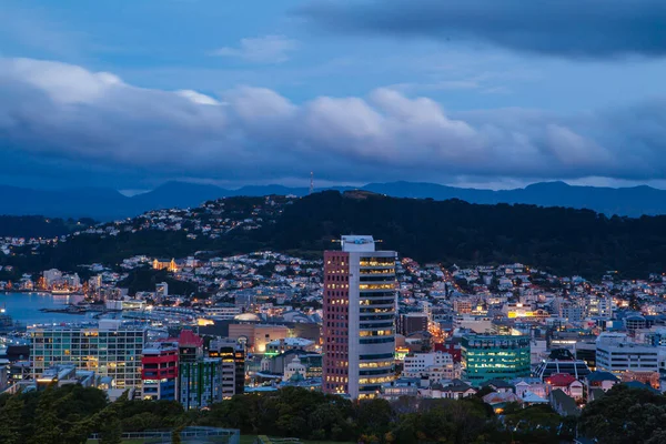 Wellington Skyline w Nowej Zelandii — Zdjęcie stockowe