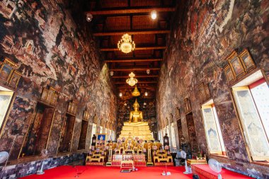 Bangkok Tayland 'da Wat Suthat' ın Ubosat 'ı