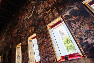 Bangkok Tayland 'da Wat Suthat' ın Ubosat 'ı